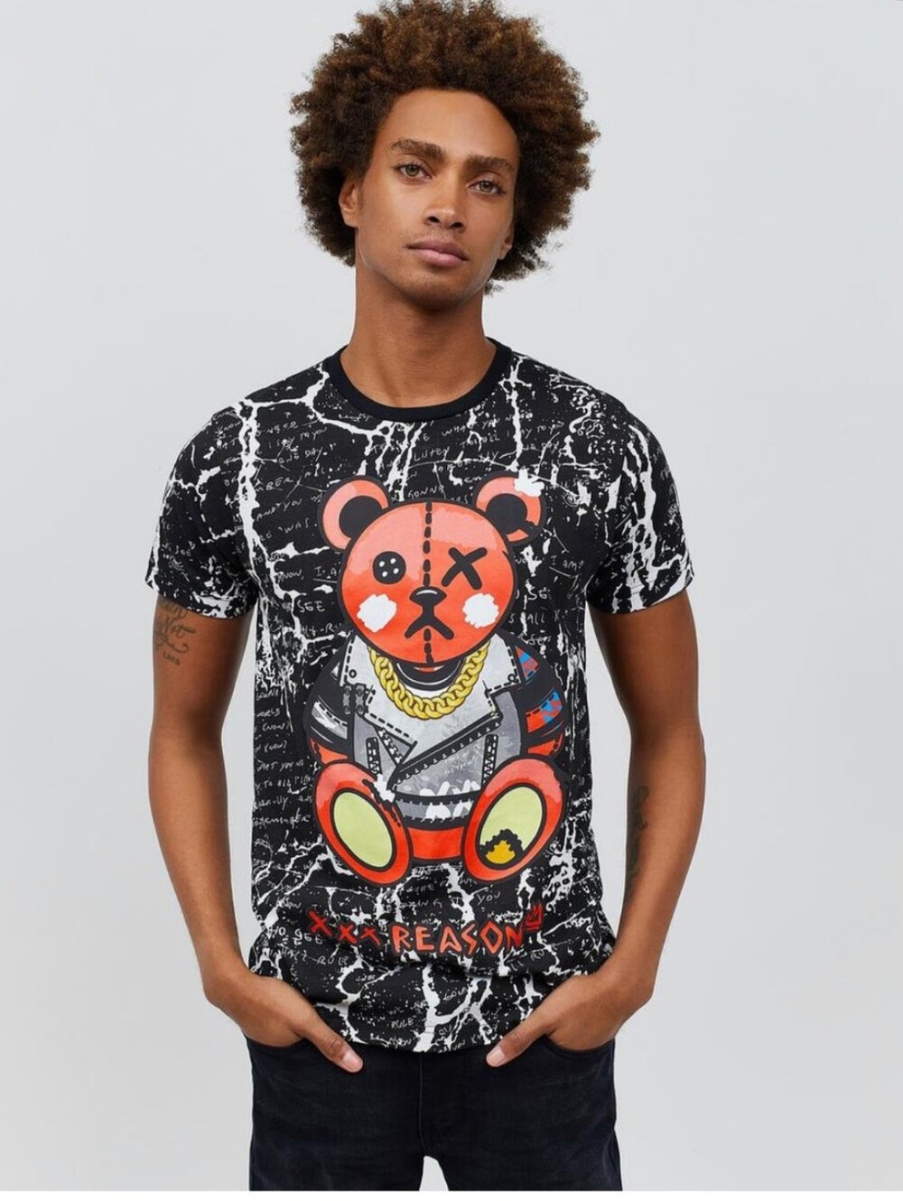 BNWT Sealed Reason Clothing Punk Red Bear T-shirt Men's Medium